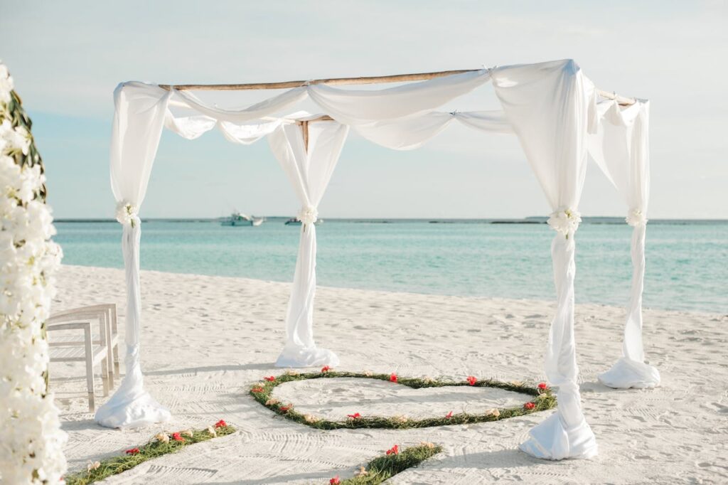 Santorini beach wedding